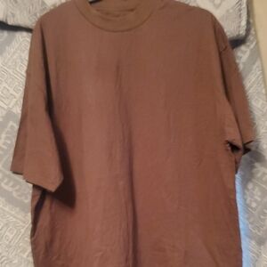 Brown Short Sleeve Crew Neck Tee